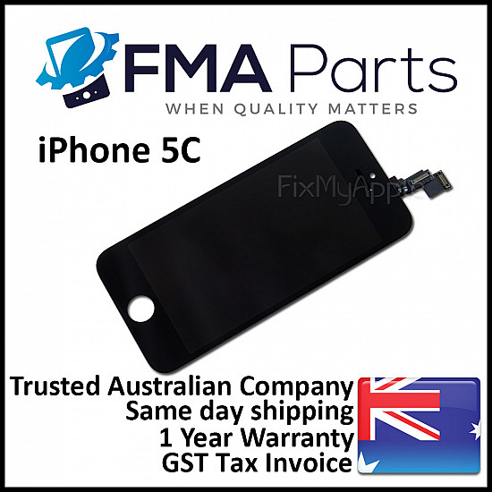 LCD Touch Screen Digitizer Assembly - Black [Hybrid] for iPhone 5C